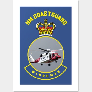 Wichman - HM Coastguard rescue Sikorsky S-92 helicopter based on coastguard insignia Posters and Art